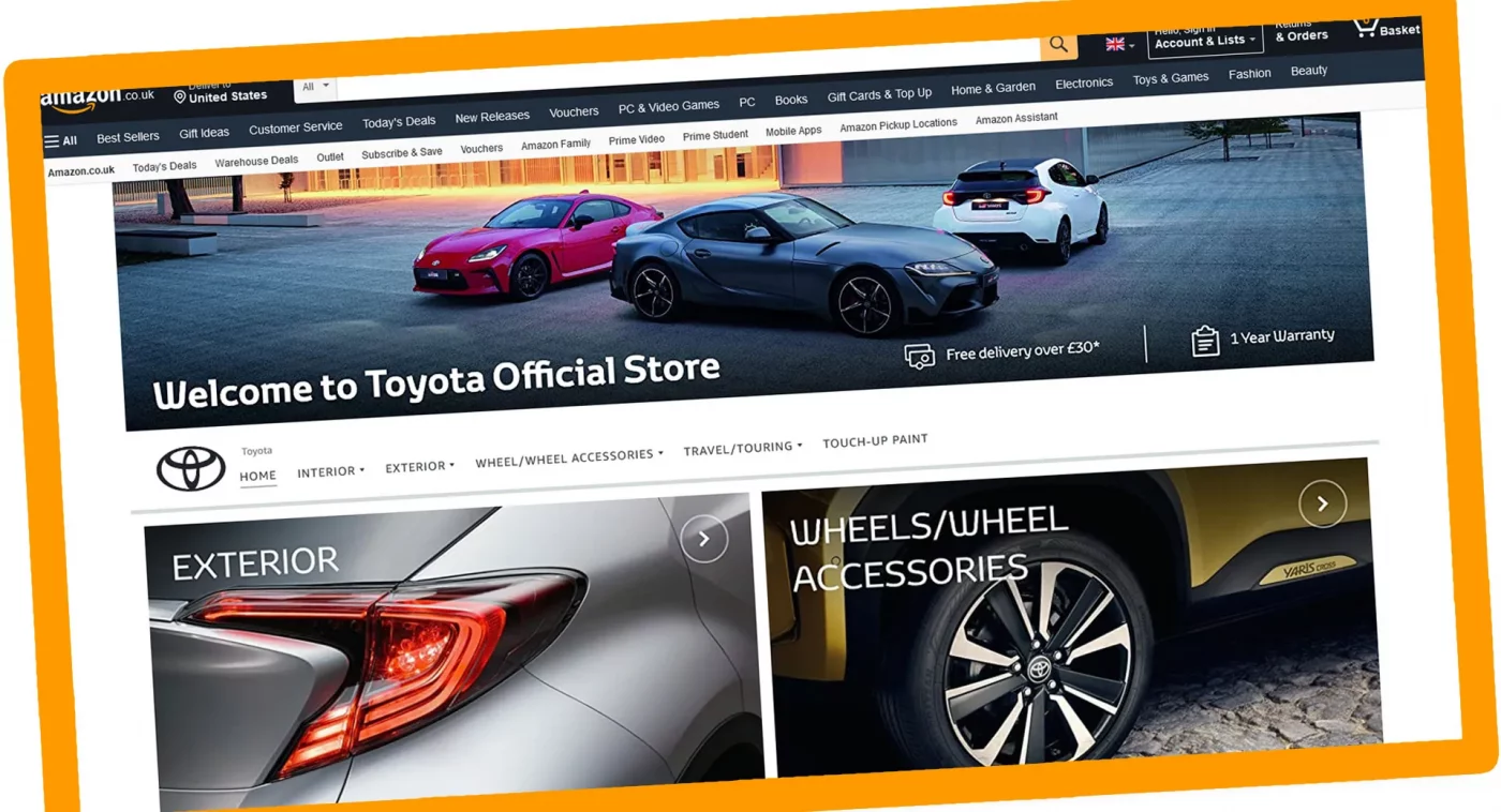 Toyota y Lexus abren tienda oficial en Amazon UK